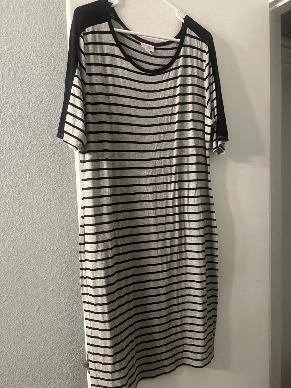 3XL | LULAROE Striped Black and White T-Shirt Dress